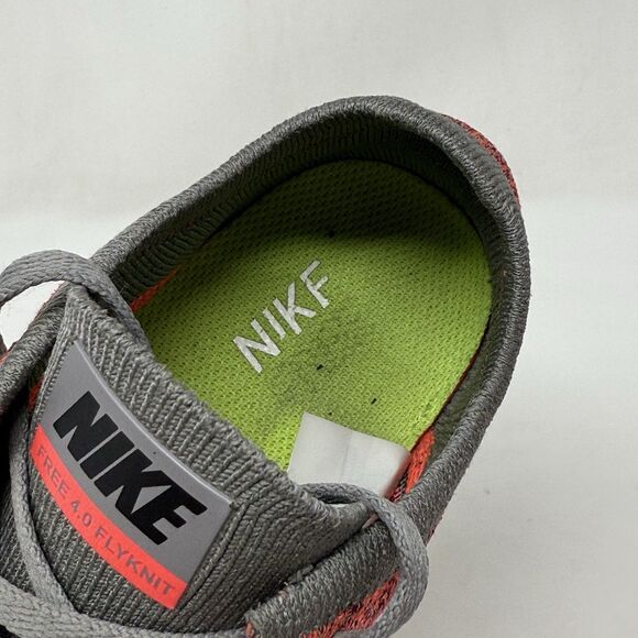Nike Free 4.0 Flyknit Sneakers Womens 7 Gray Pink Running Shoes Racer Barefoot - Picture 11 of 16